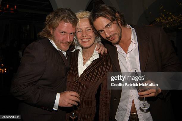 Christof Lang, Ellen von Unwerth and Thomas Hayl attend HBO's Annual Pre-Golden Globes Party hosted by Colin Callender, Chris Albrecht and Carolyn...