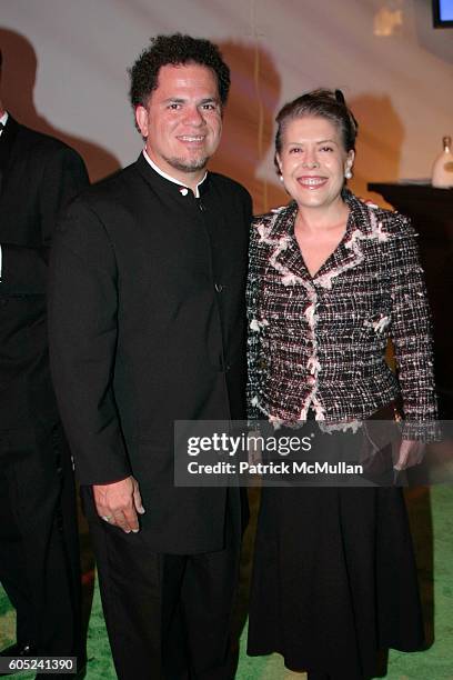 Romero Britto and Columba Bush attend National Foundation for Advancement in the Arts 25th Anniversary Performance and Gala at Bayfront Park on...