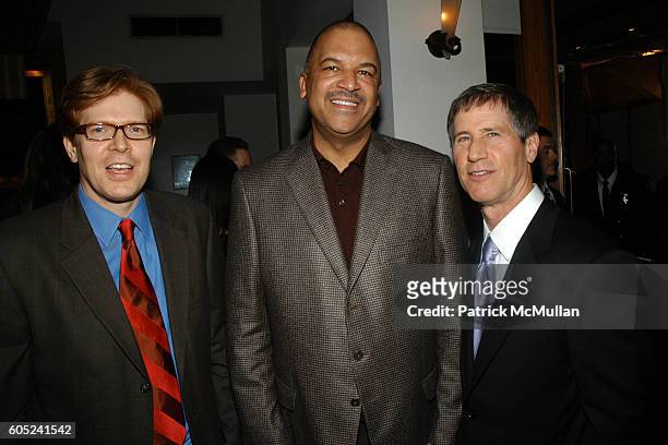 Richard Hine, Ken Lombard and Jon Feltheimer attend Lionsgate and Showtime host a celebration of Golden Globe Nominees sponsored by the Wall Street...