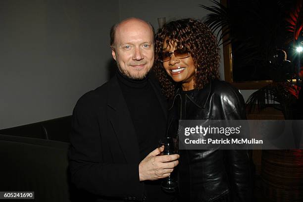 Paul Haggis and Beverly Todd attend Lionsgate and Showtime host a celebration of Golden Globe Nominees sponsored by the Wall Street Journal at...