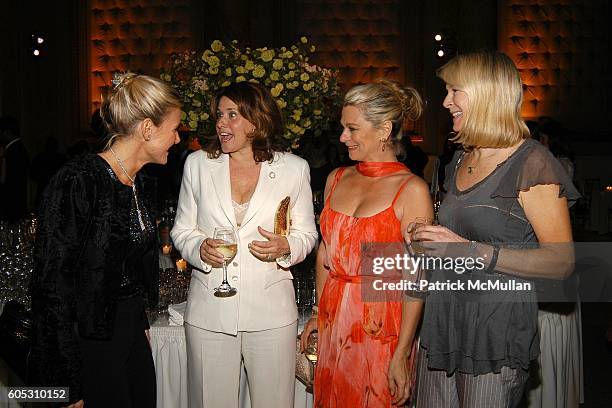 Susan Magrino Dunning, Lorraine Bracco, Debbie Bancroft and Leslie Klotz attend Dennis Basso and Michael Cominotto Dinner in Honor of the DENNIS...