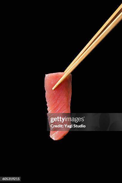 tuna fillet  with chopsticks - 箸 ストックフォトと画像