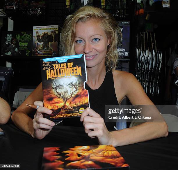 Director Axelle Carolyn at the Signing For The BluRay Release Of "Tales Of Halloween" held at Dark Delicacies Bookstore on September 10, 2016 in...