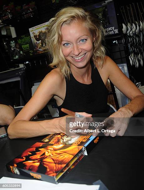 Director Axelle Carolyn at the Signing For The BluRay Release Of "Tales Of Halloween" held at Dark Delicacies Bookstore on September 10, 2016 in...