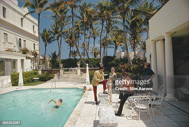 Swimming pool in Palm Beach, Florida, 1968.