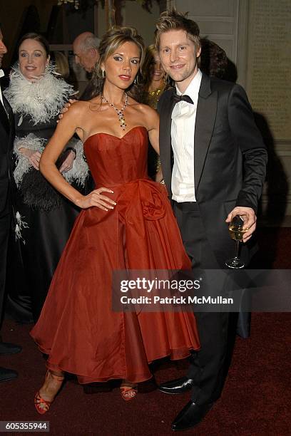 Victoria Beckham and Christopher Bailey designer for Burberry attend The Metropolitan Museum of Art Costume Institute Spring 2006 Benefit Gala...