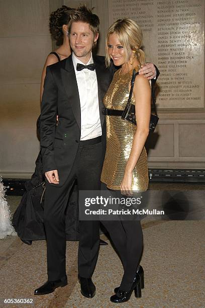 Christopher Bailey designer for Burberry and Sienna Miller attend The Metropolitan Museum of Art Costume Institute Spring 2006 Benefit Gala...