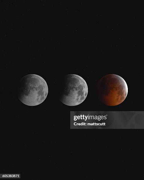 blood moon eclipse at night, england, uk - mattscutt 個照片及圖片檔