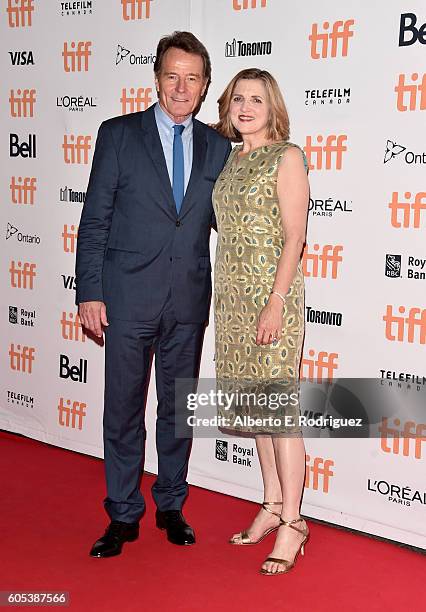 Writer/director Robin Swicord and actor Bryan Cranston attend the "Wakefield" premiere during the 2016 Toronto International Film Festival at...