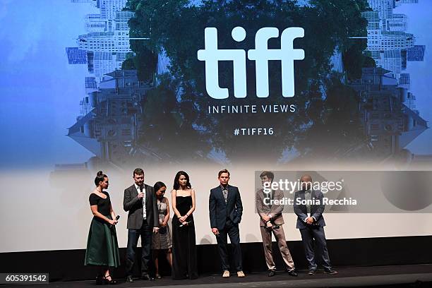 George Nolfi, Jingjing Qu, Billy Magnussen, Philip Ng and Simon Yin attend "Birth Of A Dragon" TIFF premiere and after-party on September 13, 2016 in...