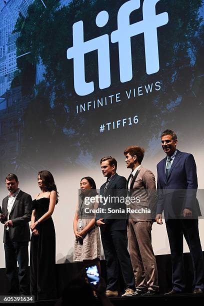 George Nolfi, Jingjing Qu and Philip Ng and Michael London attend "Birth Of A Dragon" TIFF premiere and after-party on September 13, 2016 in Toronto,...