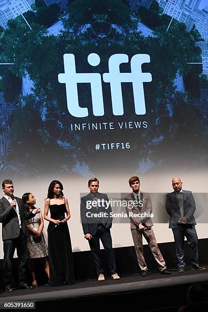 George Nolfi, Jingjing Qu, Billy Magnussen, Philip Ng and Simon Yin attend "Birth Of A Dragon" TIFF premiere and after-party on September 13, 2016 in...