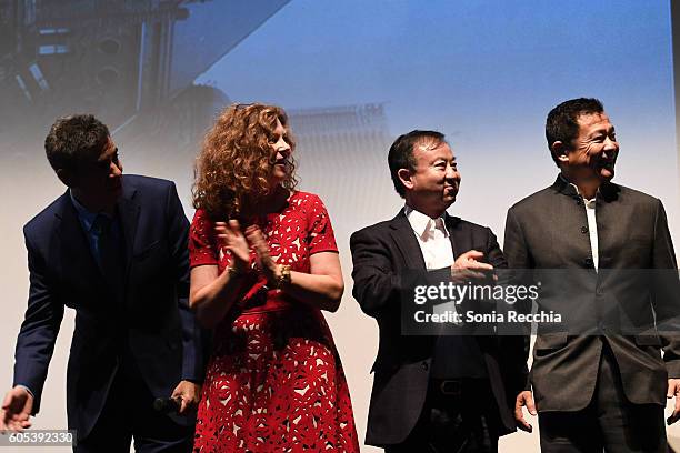 Michael London, Janice Williams, James H Pang and Leo Shi Young attend "Birth Of A Dragon" TIFF premiere and after-party on September 13, 2016 in...