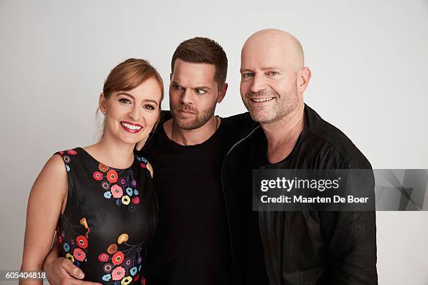 Actors Ahna O'Reilly, Wes Chatham and director Marc Forster from the film "Wes Chatham" pose for a portrait during the 2016 Toronto International...