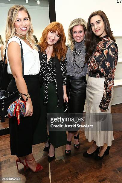Jackie Giardina, Megan Zietz, Hallie Friedman and Natalie Zfat attend the Lafayette 148 store New York Fashion Week Event with Noelle Dubina and...
