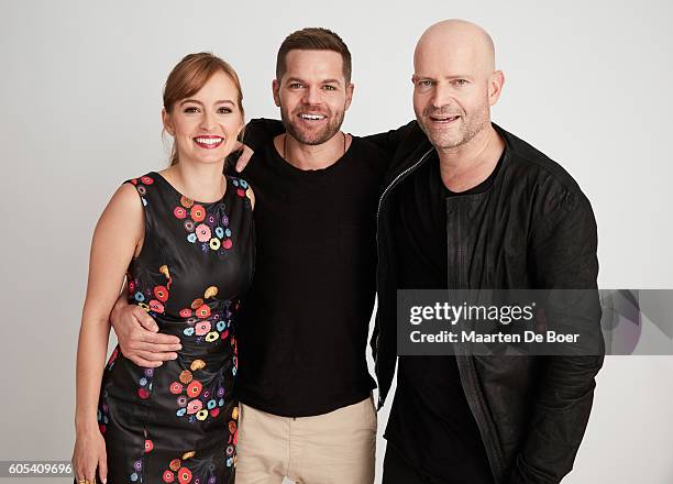 Actors Ahna O'Reilly, Wes Chatham and director Marc Forster from the film "Wes Chatham" pose for a portrait during the 2016 Toronto International...
