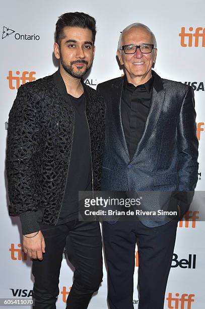 Executive Producer Vijay Virmani and Producer Roger Frappier attend the "Two Lovers And A Bear" premiere during the 2016 Toronto International Film...