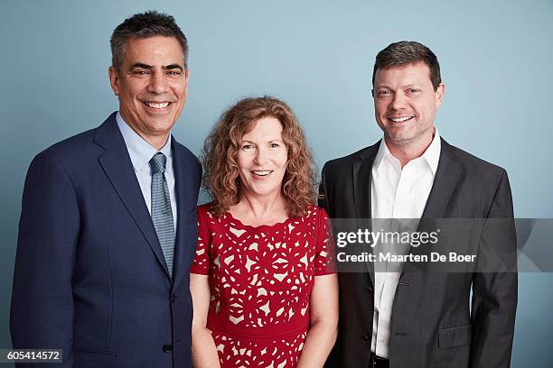 Producers Michael London, Janice Williams and director George Nolfi from the film "Birth of the Dragon" pose for a portrait during the 2016 Toronto...