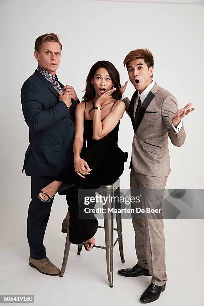 Actors Billy Magnussen, Jingjing Qu and Philip Ng from the film "Birth of the Dragon" pose for a portrait during the 2016 Toronto International Film...