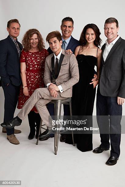 Actor Billy Magnussen, producer Janice Williams, actor Philip Ng, producer Michael London, actress Jingjing Qu and director George Nolfi from the...