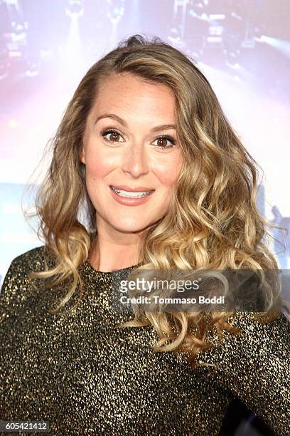 Alexa PenaVega attends the premiere of Pure Flix Entertainment's "Hillsong: Let Hope Rise" held at Mann Village Theatre on September 13, 2016 in...