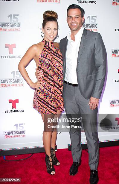 Ximena Duque and her new boyfriend Jay Adkins attend Dra. Ana Maria Polo 15th Anniversary Celebration at SLS Miami on September 13, 2016 in Miami,...