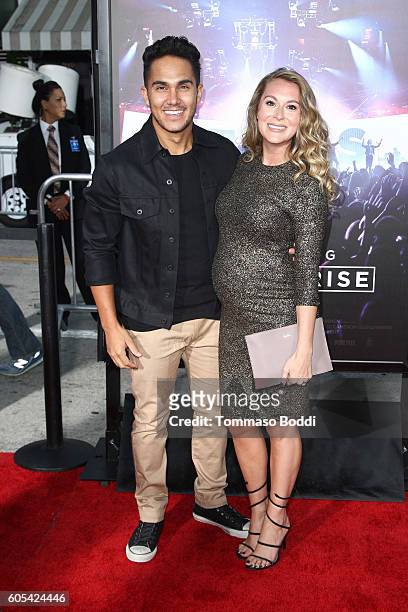 Carlos PenaVega and Alexa PenaVega attend the premiere of Pure Flix Entertainment's "Hillsong: Let Hope Rise" held at Mann Village Theatre on...