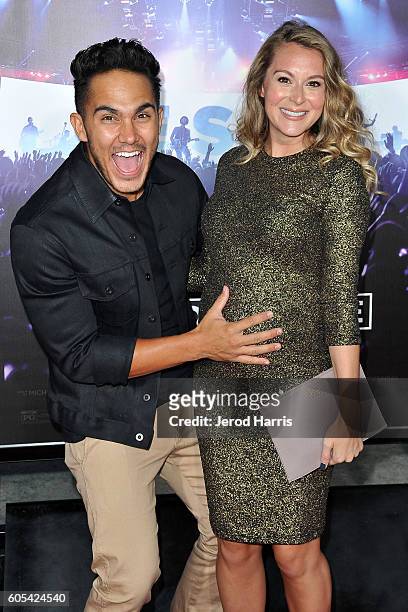 Carlos PenaVega and Alexa PenaVega arrive at the Premiere Of Pure Flix Entertainment's 'Hillsong: Let Hope Rise' at Mann Village Theatre on September...