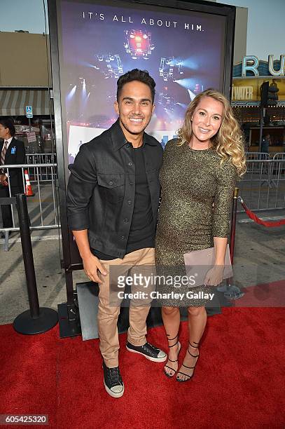 Actors Carlos PenaVega and Alexa PenaVega attends the "Hillsong - Let Hope Rise" premiere at the Westwood Village theater on September 13, 2016 in...