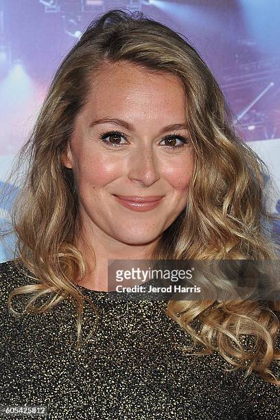 Alexa PenaVega arrives at the Premiere Of Pure Flix Entertainment's 'Hillsong: Let Hope Rise' at Mann Village Theatre on September 13, 2016 in...