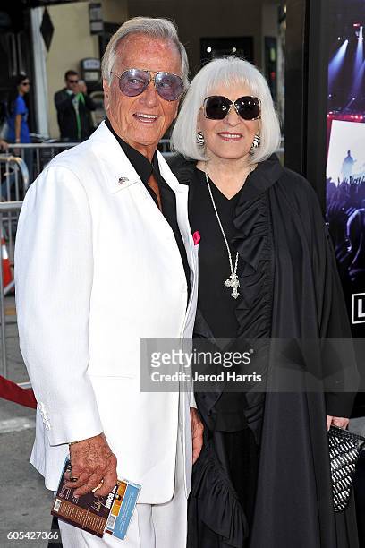 Pat Boone and Shirley Boone arrive at the Premiere Of Pure Flix Entertainment's 'Hillsong: Let Hope Rise' at Mann Village Theatre on September 13,...