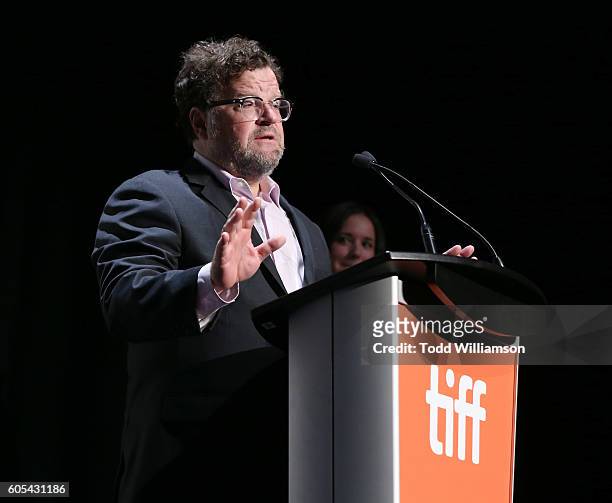 Writer/Director Kenneth Lonergan introduces Amazon Studios' "Manchester By The Sea" Toronto International Film Festival Premiere at Princess of Wales...