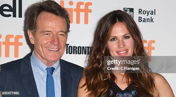 Actors Bryan Cranston and Jennifer Garner attend the 'Wakefield' premiere during the 2016 Toronto International Film Festival at Princess of Wales...