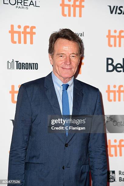 Actor Bryan Cranston attends the 'Wakefield' premiere during the 2016 Toronto International Film Festival at Princess of Wales Theatre on September...