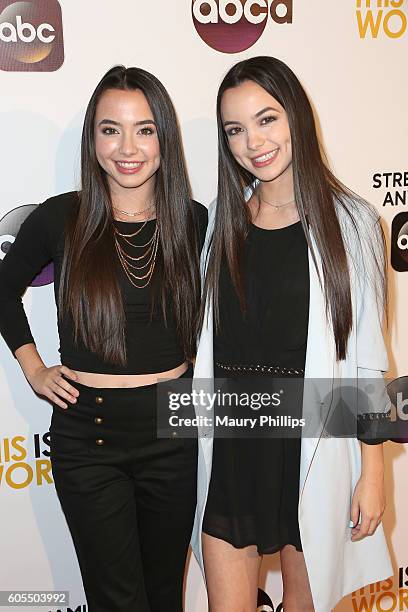 Vanessa and Veronica Merrell attend ABC Digital's "This Isn't Working" screening at UTA on September 13, 2016 in Beverly Hills, California.