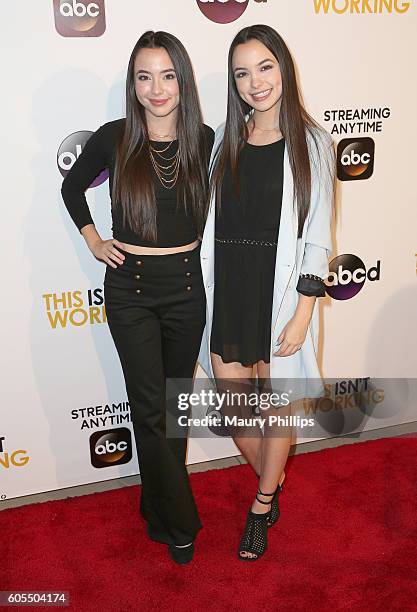 Vanessa and Veronica Merrell attend ABC Digital's "This Isn't Working" screening at UTA on September 13, 2016 in Beverly Hills, California.