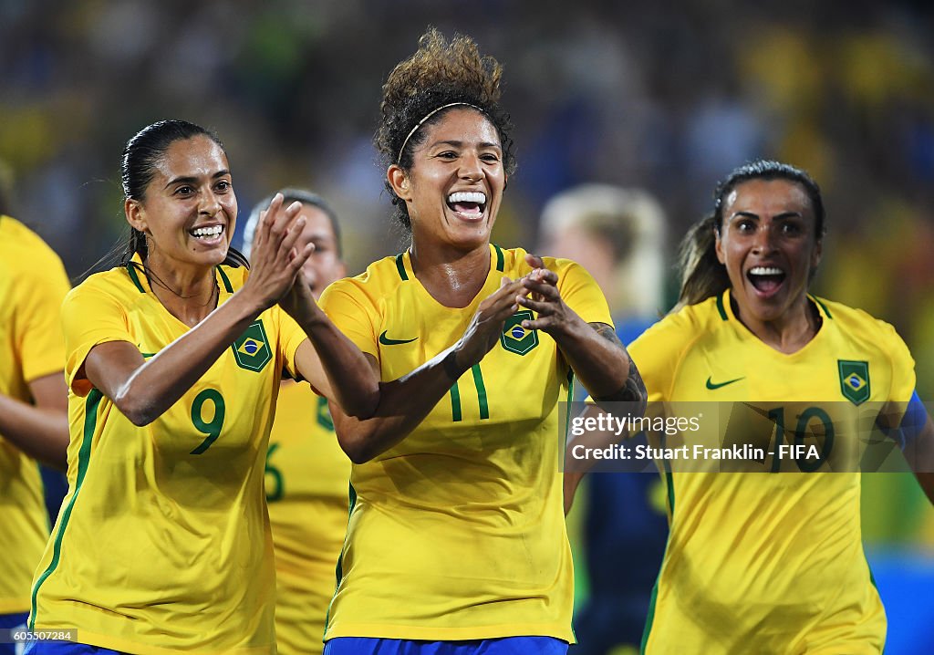 Brazil v Sweden: Women's Football - Olympics: Day 1