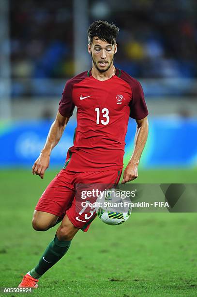 Pite of Portugal in action during the Olympic Men's Football match between Portugal and Argentina at Olympic Stadium on August 4, 2016 in Rio de...