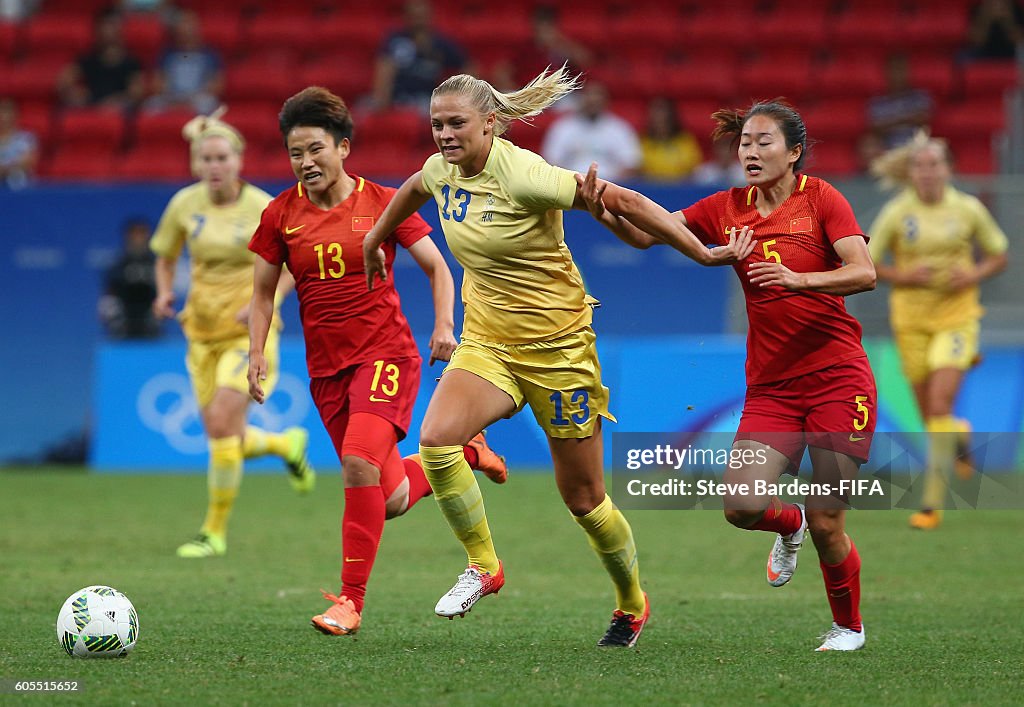 China PR v Sweden: Women's Football - Olympics: Day 4