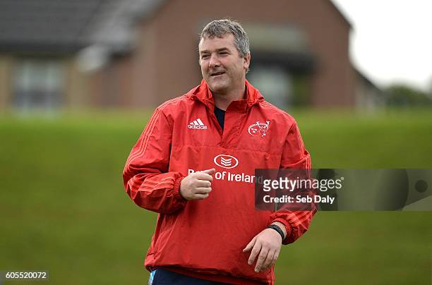 Limerick , Ireland - 14 September 2016; Munster head coach Anthony Foley during squad training at the University of Limerick in Limerick.