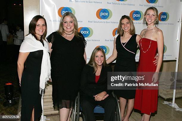 Adrain Smith, Mandy Jenkins, Missy Jenkins, Crystal Miller and Lindy Bades attend PAX Benefit Gala to Honor Diane and Mickey Gooch at Cipriani's Wall...
