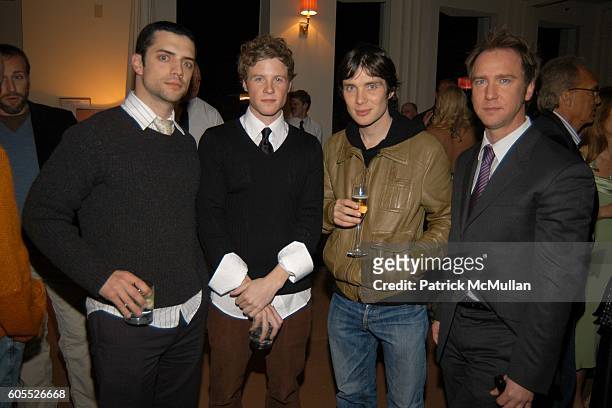 Chris Scardimalia, Ashton Holmes, Cillian Murphy and Jonathan Perry attend VANITY FAIR Pre Golden Globes Party at Sunset Tower Hotel on January 15,...
