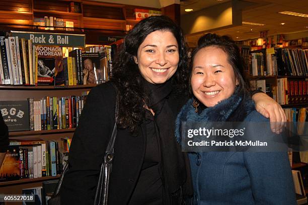 Elise Ialian and Clara Kim attend Matthew Modine Book Signing for FULL METAL JACKET DIARY at Barnes & Noble Book Store on January 4, 2006 in New York...