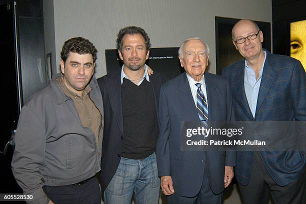 Eugene Jarecki, Andrew Jarecki, Walter Cronkite and Harry Smith attend Eugene Jarecki Documentary " Why We Fight" at Sony Screening Room on January...