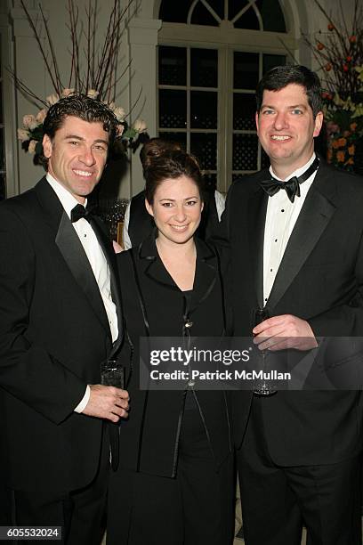 Jeremiah Chechik, Polina Steier and ? Steier attend Caviar Butler hosts Caviar Affair To Benefit MOCA at L'Orangerie on January 22, 2006 in West...