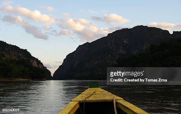 sailing in rio beni - madidi national park stock pictures, royalty-free photos & images