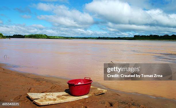 rural scene on the shores of rio beni - madidi national park stock pictures, royalty-free photos & images