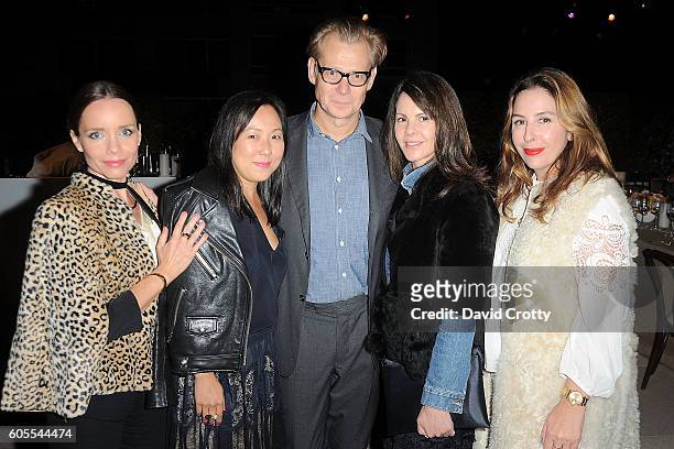 Jessica Trent, Celia Chen, Philippe Vergne, Kelly Lamb and Karyn Lovegrove attend Chloe, W Magazine, and MOCA Host Private Rooftop Dinner with MOCA...