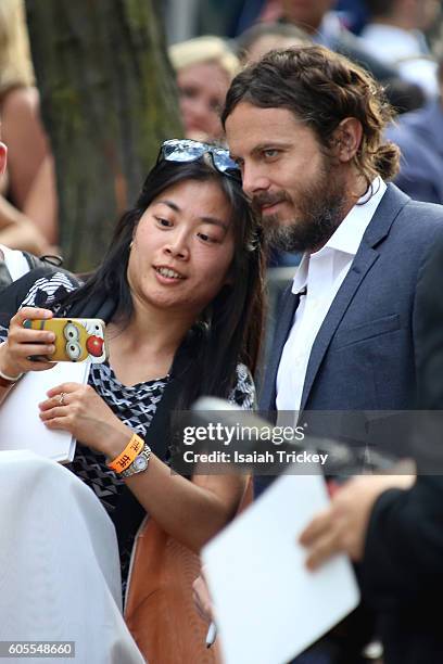 Actor Casey Affleck attends the 'Manchester by the Sea' premiere during the 2016 Toronto International Film Festival at Princess of Wales Theatre on...