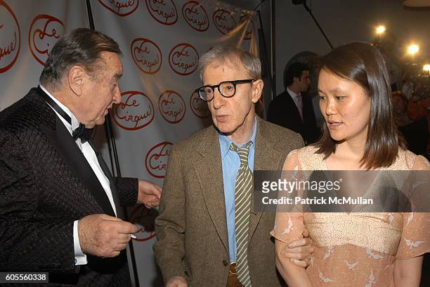Sirio Maccioni, Woody Allen and Soon-Yi Previn attend Opening Party for LE CIRQUE at One Beacon Court at Le Cirque on May 18, 2006 in New York City.